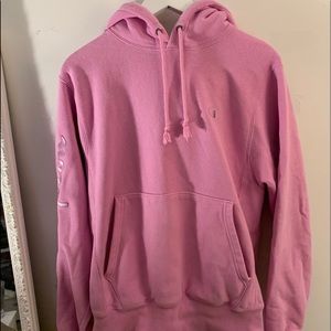 oversized pink champion sweatshirt